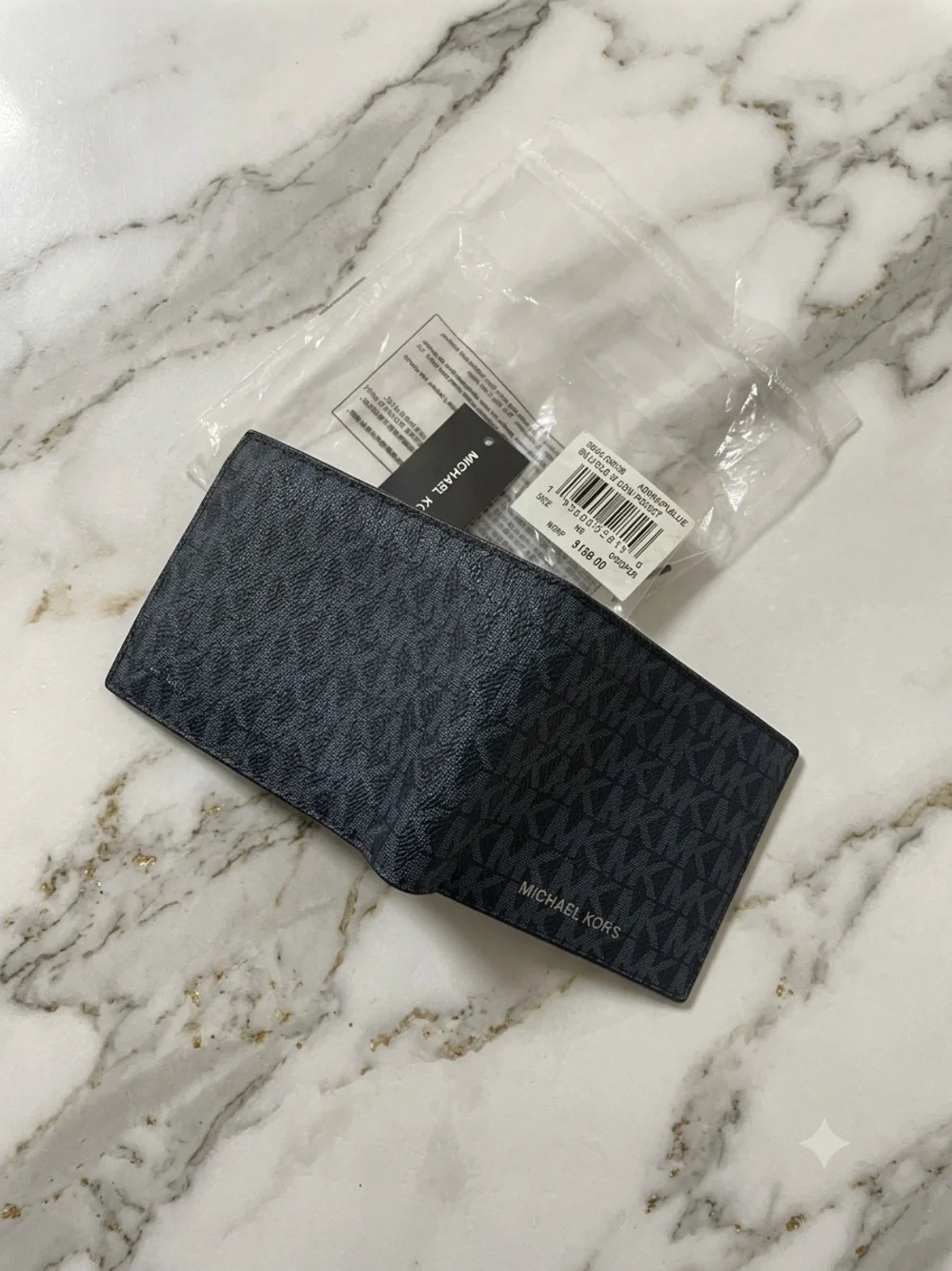 Michael Kors Men's Navy MK Logo Bifold Wallet